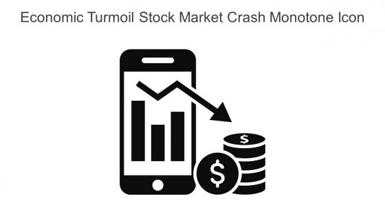 Economic Turmoil Stock Market Crash Monotone Icon In Powerpoint Pptx Png And Editable Eps Format