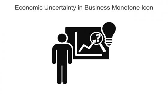 Economic Uncertainty In Business Monotone Icon In Powerpoint Pptx Png And Editable Eps Format