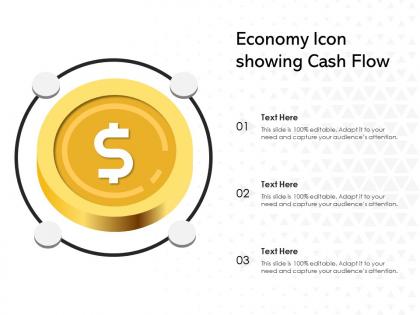 Economy icon showing cash flow
