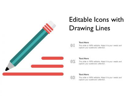 Editable icons with drawing lines