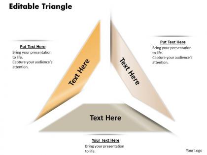 Editable triangle diagram for powerpoint