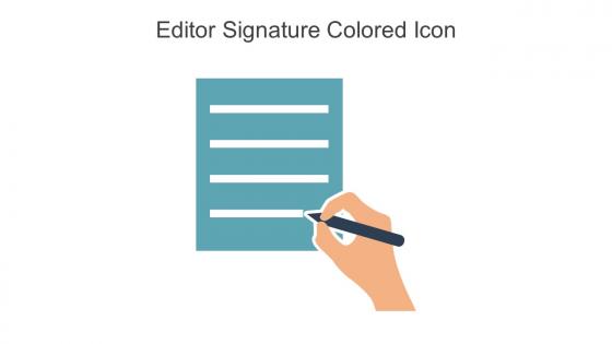 Editor Signature Colored Icon In Powerpoint Pptx Png And Editable Eps Format