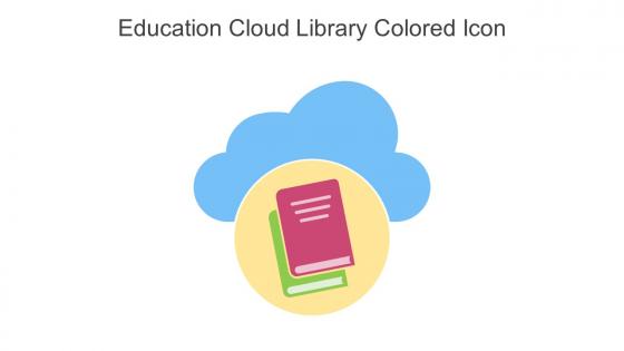 Education Cloud Library Colored Icon In Powerpoint Pptx Png And Editable Eps Format