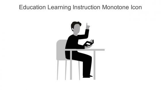 Education Learning Instruction Monotone Icon In Powerpoint Pptx Png And Editable Eps Format