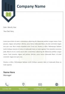 Education school letterhead design template