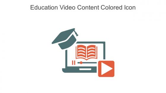 Education Video Content Colored Icon In Powerpoint Pptx Png And Editable Eps Format