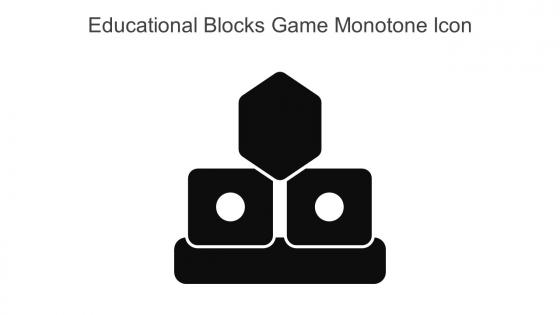 Educational Blocks Game Monotone Icon In Powerpoint Pptx Png And Editable Eps Format