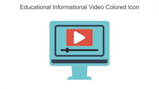 Educational Informational Video Colored Icon In Powerpoint Pptx Png And Editable Eps Format