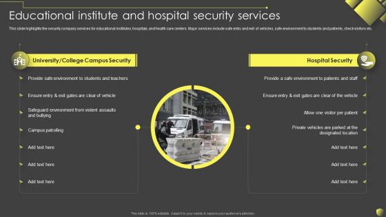 Educational Institute And Hospital Security Services Security And Manpower Services Company Profile