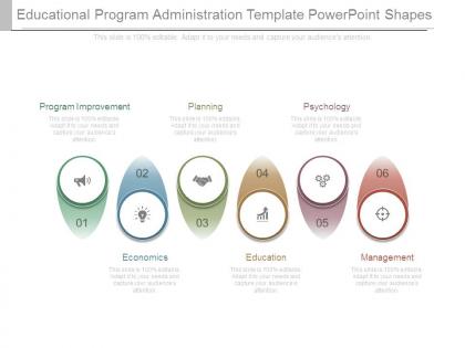 Educational program administration template powerpoint shapes