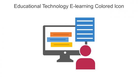 Educational Technology E Learning Colored Icon In Powerpoint Pptx Png And Editable Eps Format