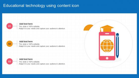 Educational Technology Using Content Icon