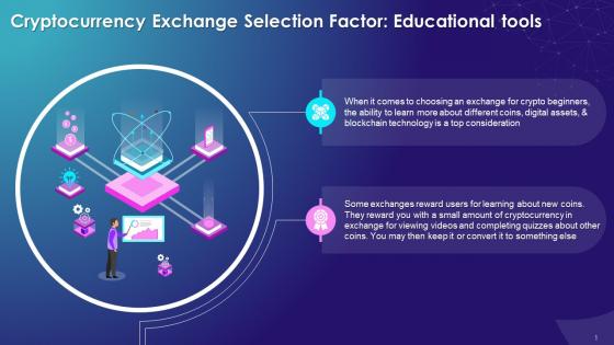 Educational Tools As A Factor For Choosing A Cryptocurrency Exchange Training Ppt