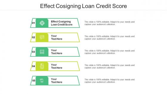 Effect cosigning loan credit score ppt powerpoint presentation professional layouts cpb