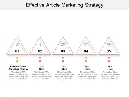 Effective article marketing strategy ppt powerpoint presentation gallery cpb