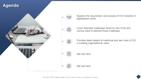 Effective cio transitions create organizational value agenda ppt slides background images