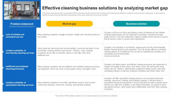 Effective Cleaning Business Solutions By Analyzing Market Gap Janitorial Service Business Plan BP SS
