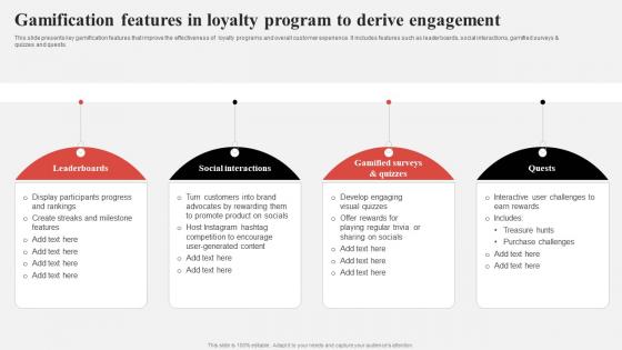 Effective Consumer Engagement Plan Gamification Features In Loyalty Program To Derive Engagement
