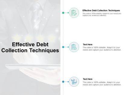 Effective debt collection techniques ppt powerpoint presentation summary design inspiration cpb