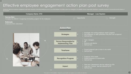 Effective Employee Engagement Action Plan Post Survey
