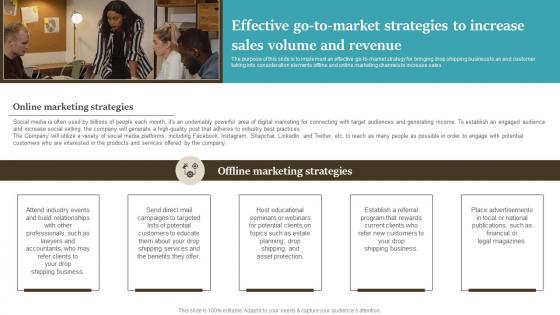 Effective Go To Market Strategies To Increase Sales Drop Shipping Start Up BP SS