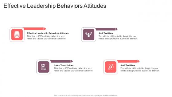 Effective Leadership Behaviors Attitudes In Powerpoint And Google Slides Cpb