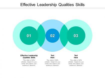 Effective leadership qualities skills ppt powerpoint presentation infographic template microsoft cpb