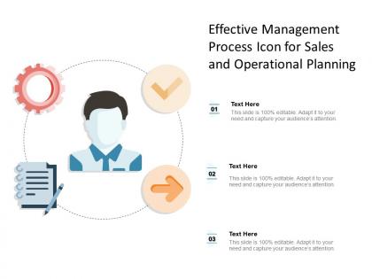 Effective management process icon for sales and operational planning