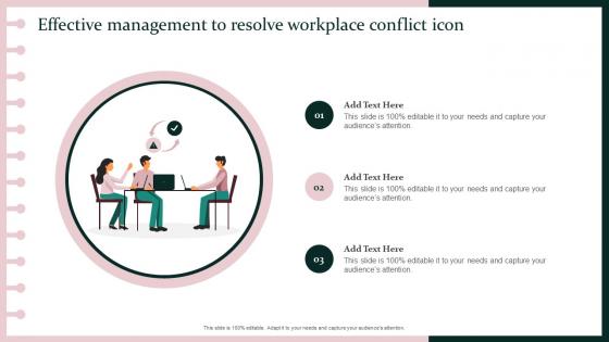 Effective Management To Resolve Workplace Conflict Icon