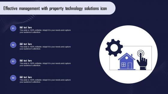 Effective Management With Property Technology Solutions Icon