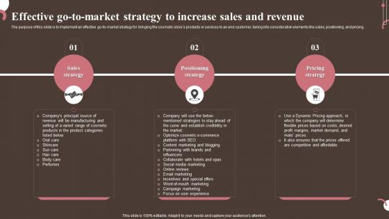 Effective Market Strategy To Increase Sales And Revenue Personal And Beauty Care Business Plan BP SS