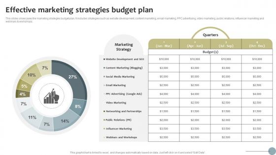 Effective Marketing Strategies Budget Plan Finance Startup Business Go To Market Strategy SS