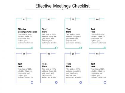 Effective meetings checklist ppt powerpoint presentation file graphics cpb
