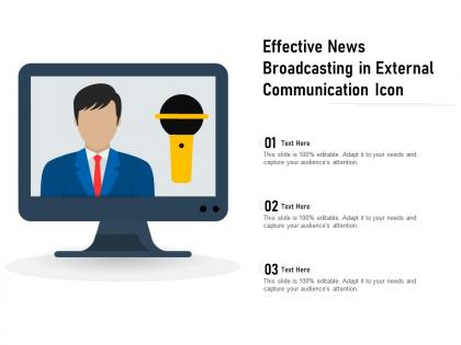 Effective news broadcasting in external communication icon