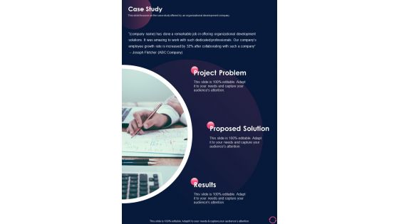 Effective Od Technique Proposal Case Study One Pager Sample Example Document