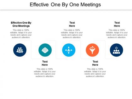 Effective one by one meetings ppt powerpoint presentation pictures graphic tips cpb
