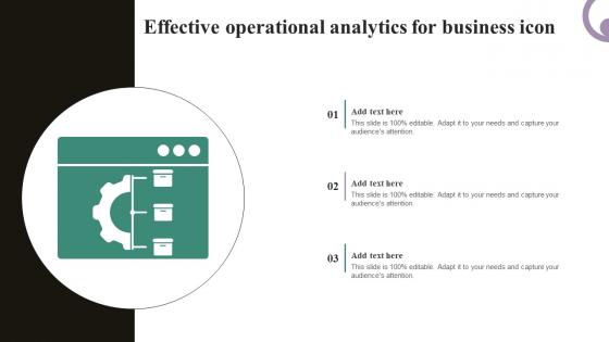 Effective Operational Analytics For Business Icon