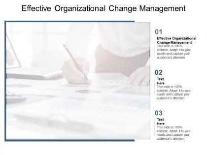 Effective organizational change management ppt powerpoint presentation icon model cpb