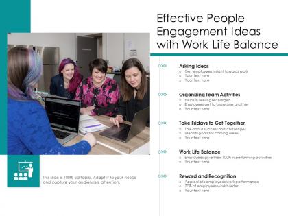 Effective people engagement ideas with work life balance