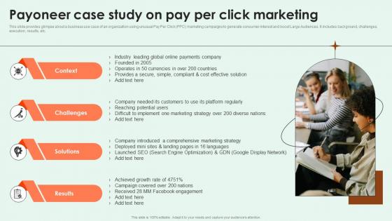 Effective PPC Marketing Payoneer Case Study On Pay Per Click Marketing MKT SS V