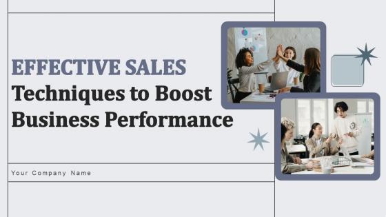 Effective Sales Techniques To Boost Business Performance MKT CD V