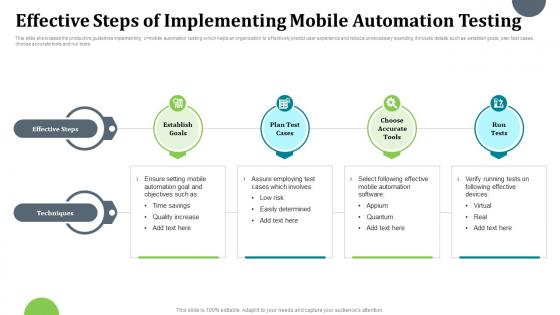 Effective Steps Of Implementing Mobile Automation Testing