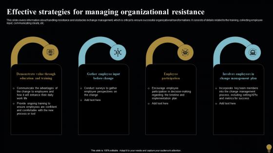 Effective Strategies For Change Management Plan For Organizational Transitions CM SS