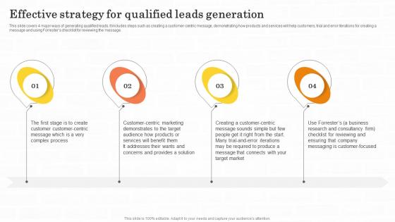 Effective Strategy For Qualified Leads Generation Maximizing Customer Lead Conversion Rates