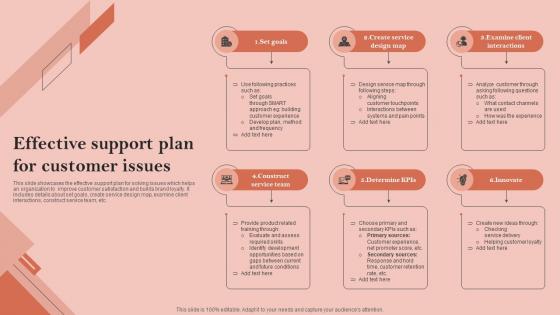 Effective Support Plan For Customer Issues
