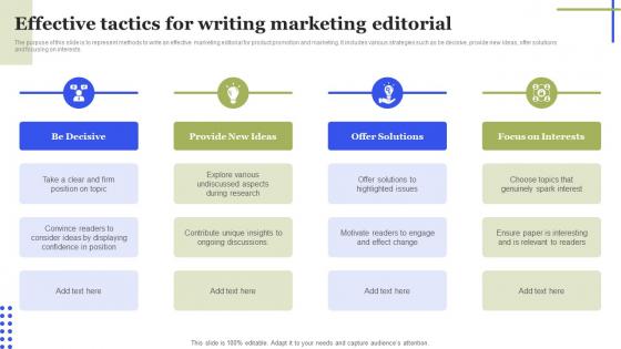 Effective Tactics For Writing Marketing Editorial