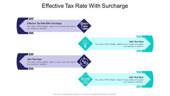 Effective Tax Rate With Surcharge In Powerpoint And Google Slides Cpb