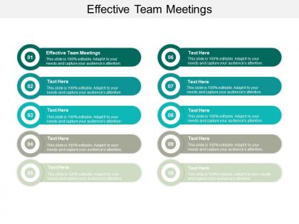 Effective team meetings ppt powerpoint presentation pictures background cpb