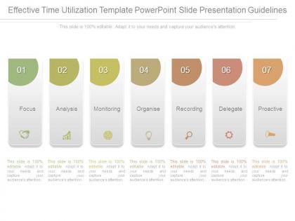 Effective time utilization template powerpoint slide presentation guidelines