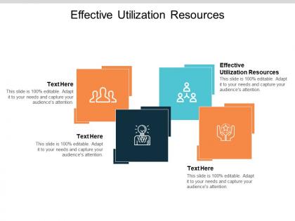 Effective utilization resources ppt powerpoint presentation slides show cpb